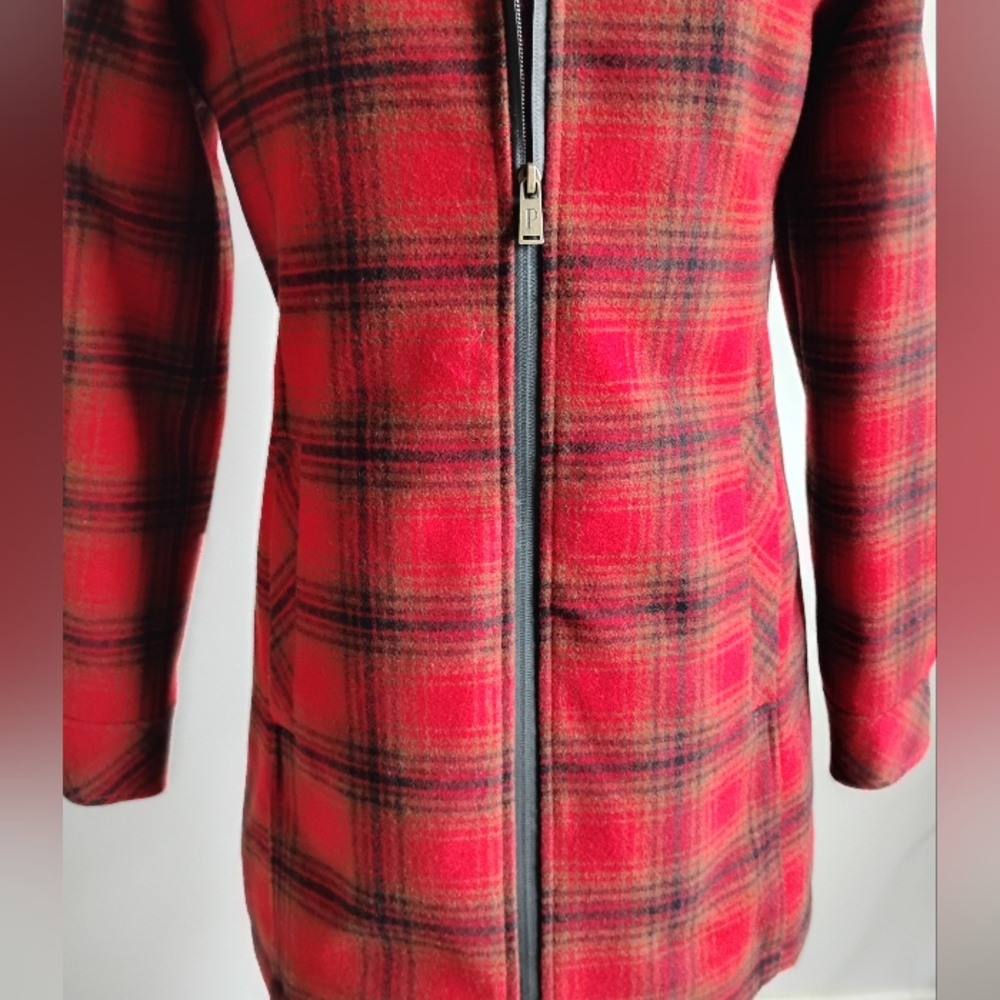 Pendleton Wool Blend Shearling Collar Red Black P… - image 6